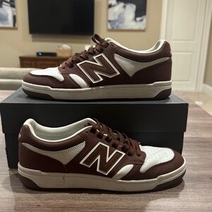 New Balance Brown and White Men's Shoes